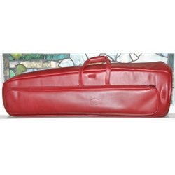 Superfine Burgundy Leather Bass Trombone Bag